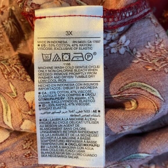 Old Navy Flutter-Sleeve Floral Maxi Dress 3X Cottagecore Prairie Peasant - Picture 9 of 10